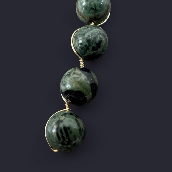 Kambaba Jasper Wire Wrapped Pendant - Picture 3 of 4